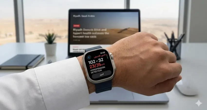 ساعة آبل تطلق ميزة رصد ارتفاع ضغط الدم في السعودية 